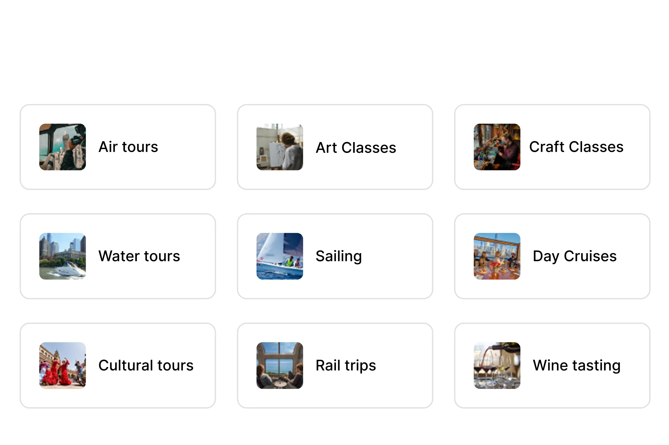 Categories based on Location