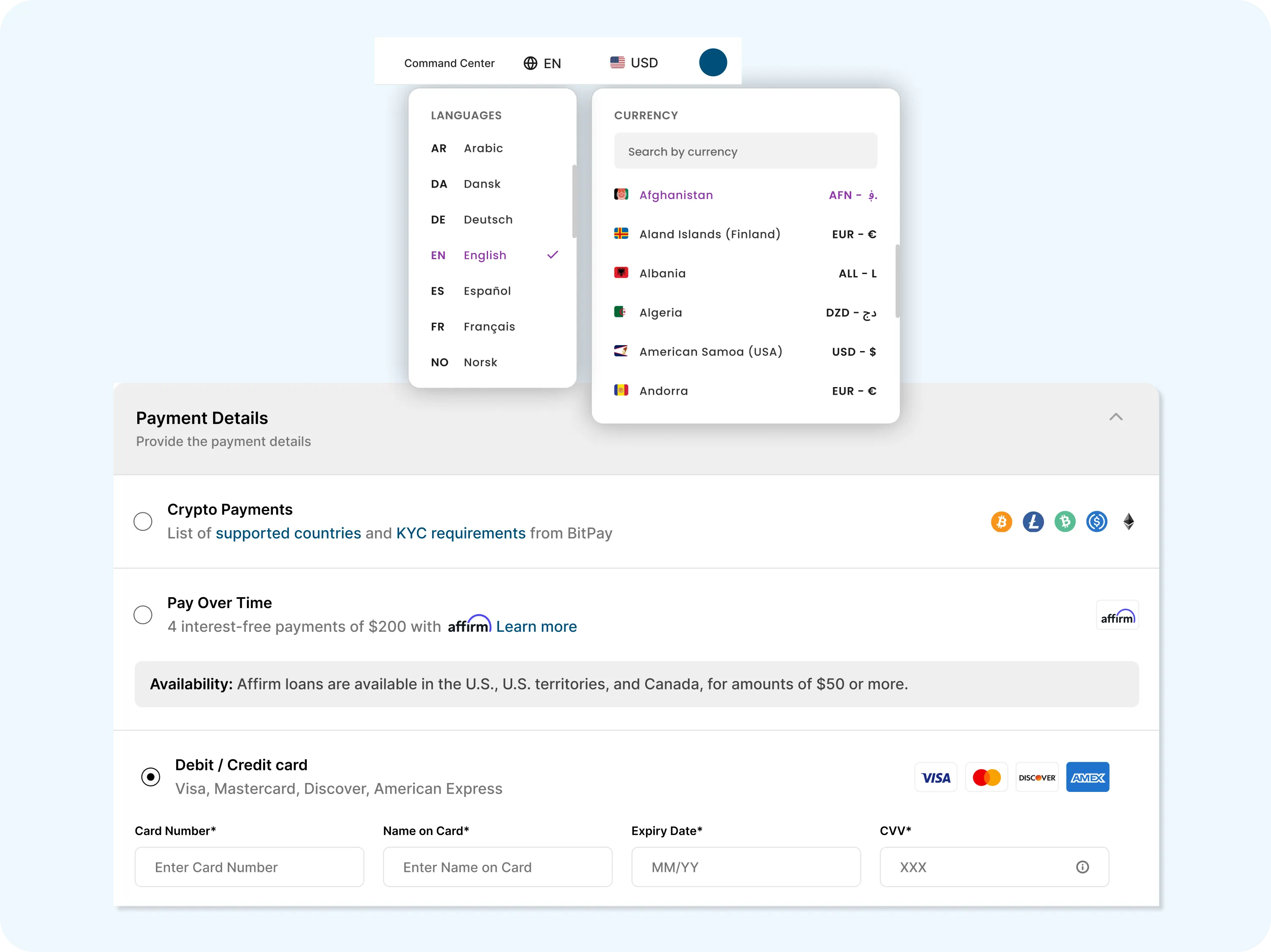 Car checkout and payment