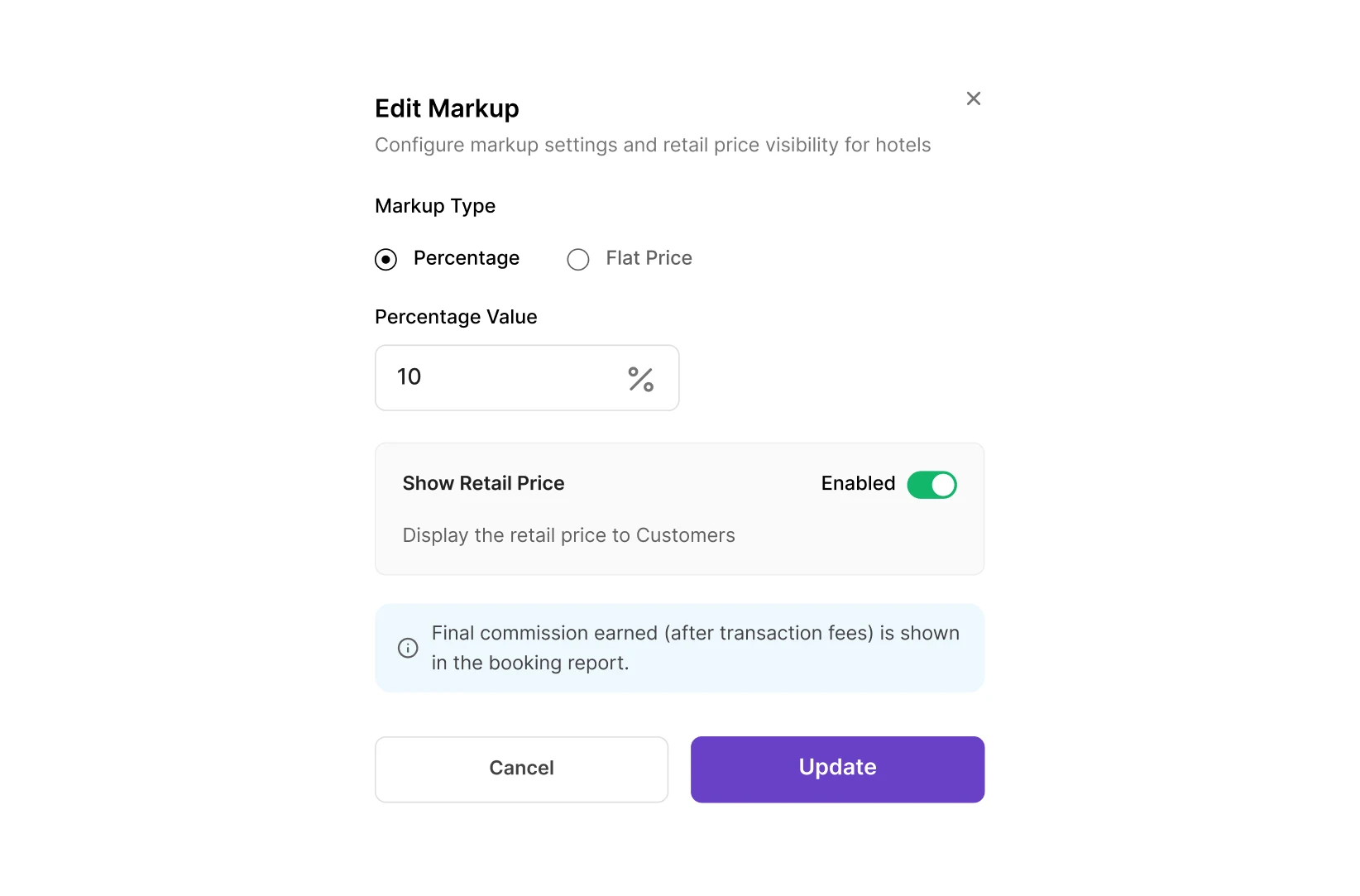 Markup management UI